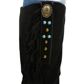 Bottines santiags en daim noir Lamimeila le noir 4