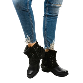 Bottes isolées noires de Lailea le noir 1