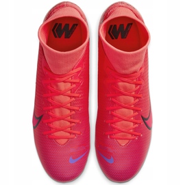 Chaussures de football Nike Mercurial Superfly 7 Academy FG / MG AT7946 606 bleu marine rouge 1