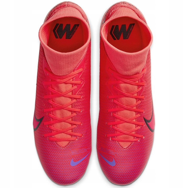 Chaussures de football Nike Mercurial Superfly 7 Academy FG / MG AT7946 606 bleu marine rouge 1
