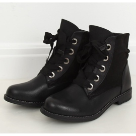 Bottines à lacets noires 3103 Noir le noir 1