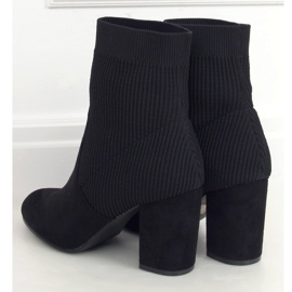 Bottines chaussettes noires 7980-GA Noir 1