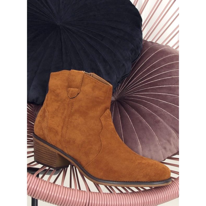 Boots talon bas camel 99-63 Camel brun 1