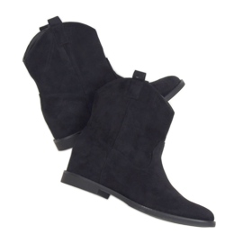 Santiags sur un coin caché noir J936 Noir le noir 1