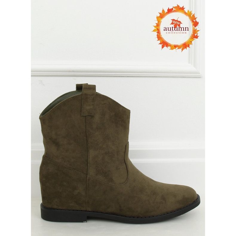 Bottes de cowboy vertes sur un coin caché J936 DK.GREEN 1