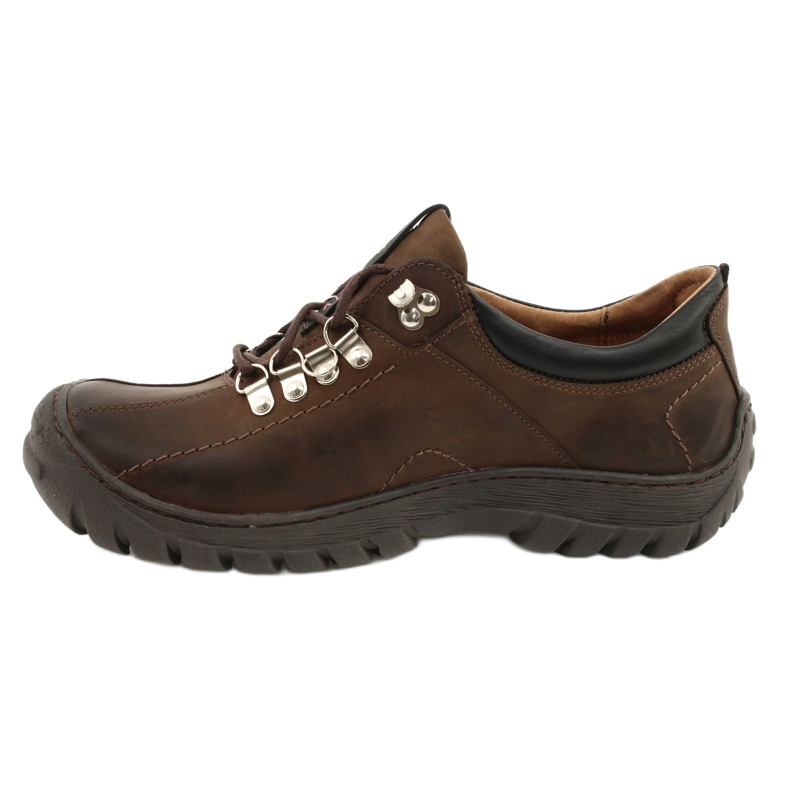 Chaussures marron pour hommes Riko 904 crazy cuoio brun 1