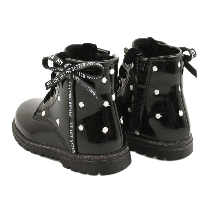 Evento Boots fille, noeud laqué 20DZ60-3246 noir 3