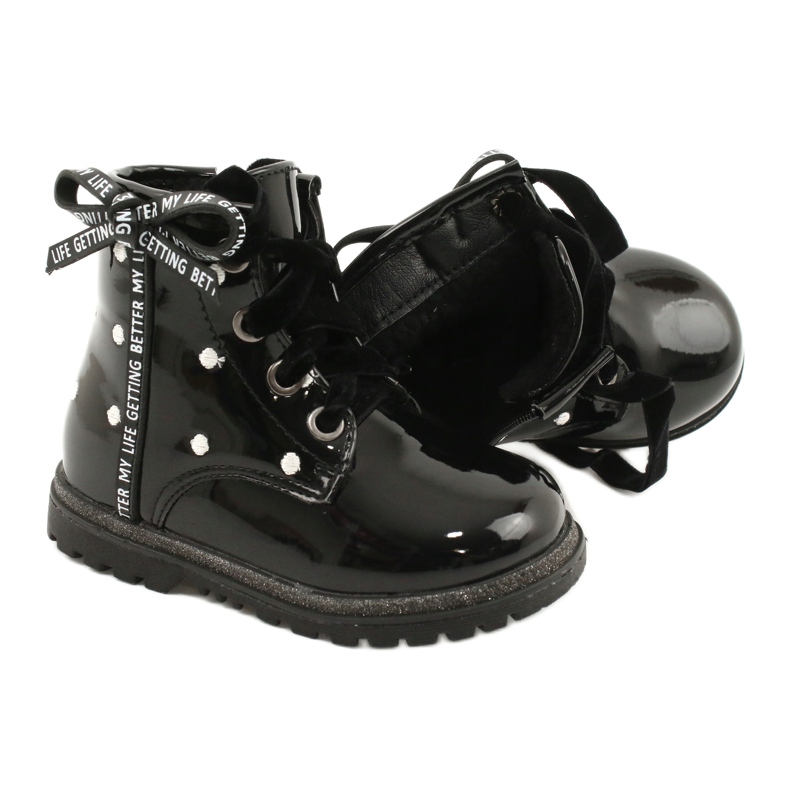 Evento Boots fille, noeud laqué 20DZ60-3246 noir 4