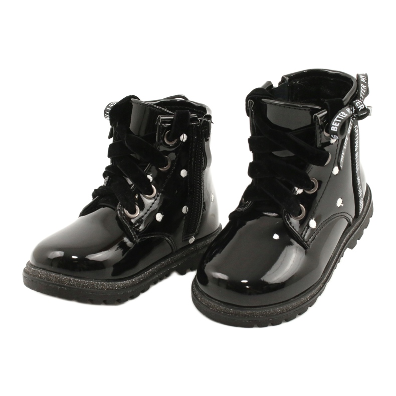 Evento Boots fille, noeud laqué 20DZ60-3246 noir 2