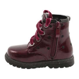 Miss Bottines vernies avec nœud pour fille 20DZ60-3246 bordeaux rouge 1