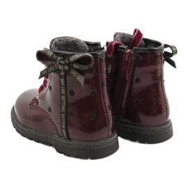 Miss Bottines vernies avec nœud pour fille 20DZ60-3246 bordeaux rouge 3