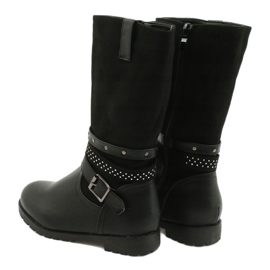 Bottes noires pour filles avec zircones cubiques Evento 20DZ60-3229 le noir 1