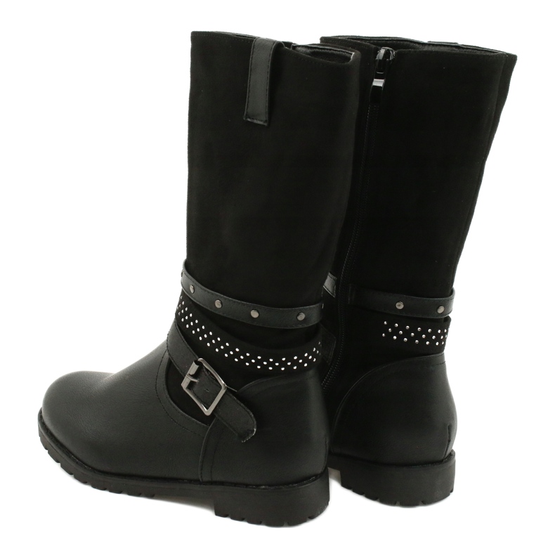 Bottes noires pour filles avec zircones cubiques Evento 20DZ60-3229 1