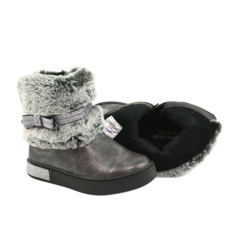 American Club Bottes zippées américaines GC26 / 20 en étain argent gris 4 American Club Bottes zippées américaines GC26 / 20 en étain argent gris 4
