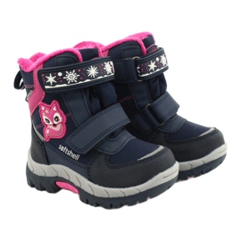 Bottes softshell American Club avec membrane HL47 / 20 marine bleu marin rose 4
