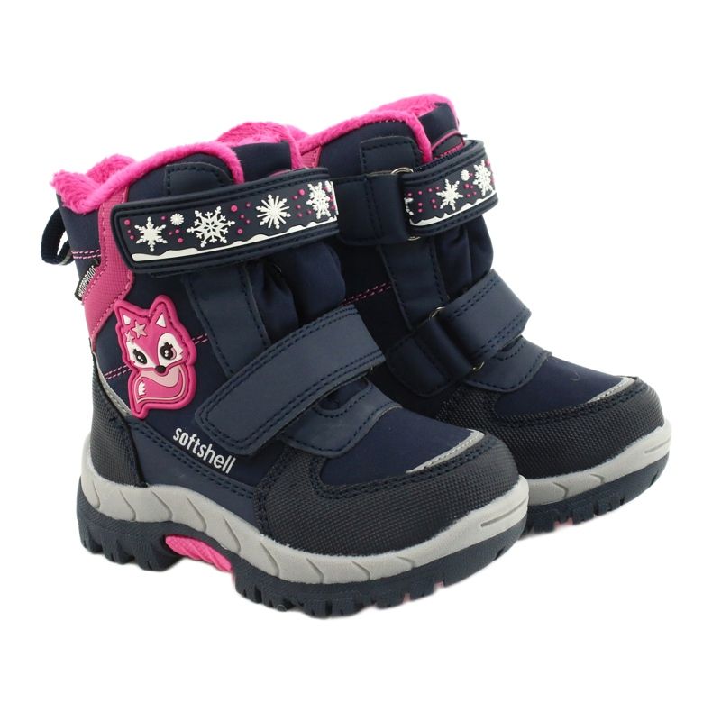Bottes softshell American Club avec membrane HL47 / 20 marine bleu marin rose 4