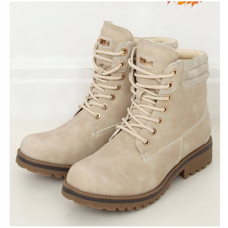 Bottines bois femme beige 312-PA Beige 1