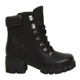 Noir TX-1870 Bottines noires à semelle haute le noir 2