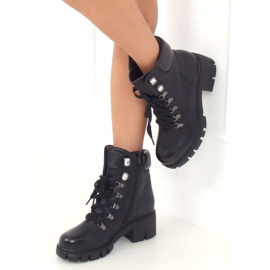 Noir TX-1870 Bottines noires à semelle haute le noir 4