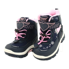 Bottes softshell American Club avec membrane HL48 / 20 marine bleu marine rose argent 2