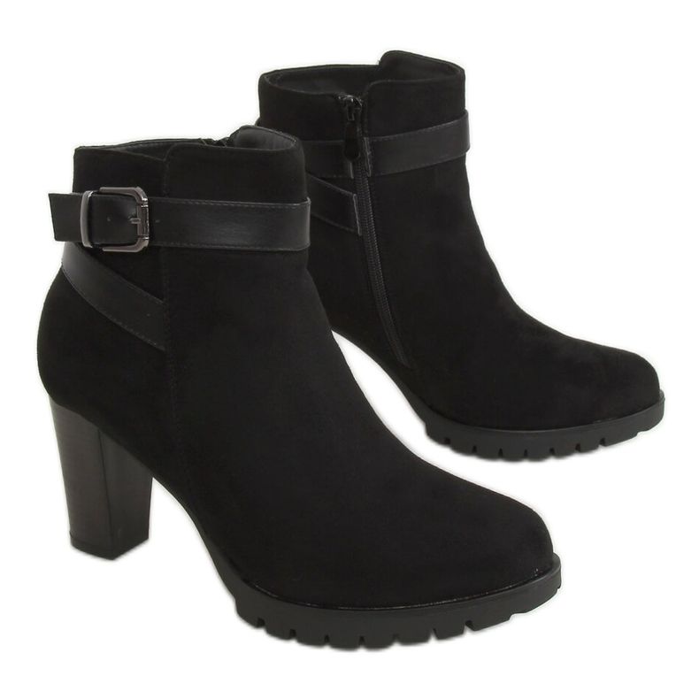 Bottines à talons noires J108 Noir le noir 1