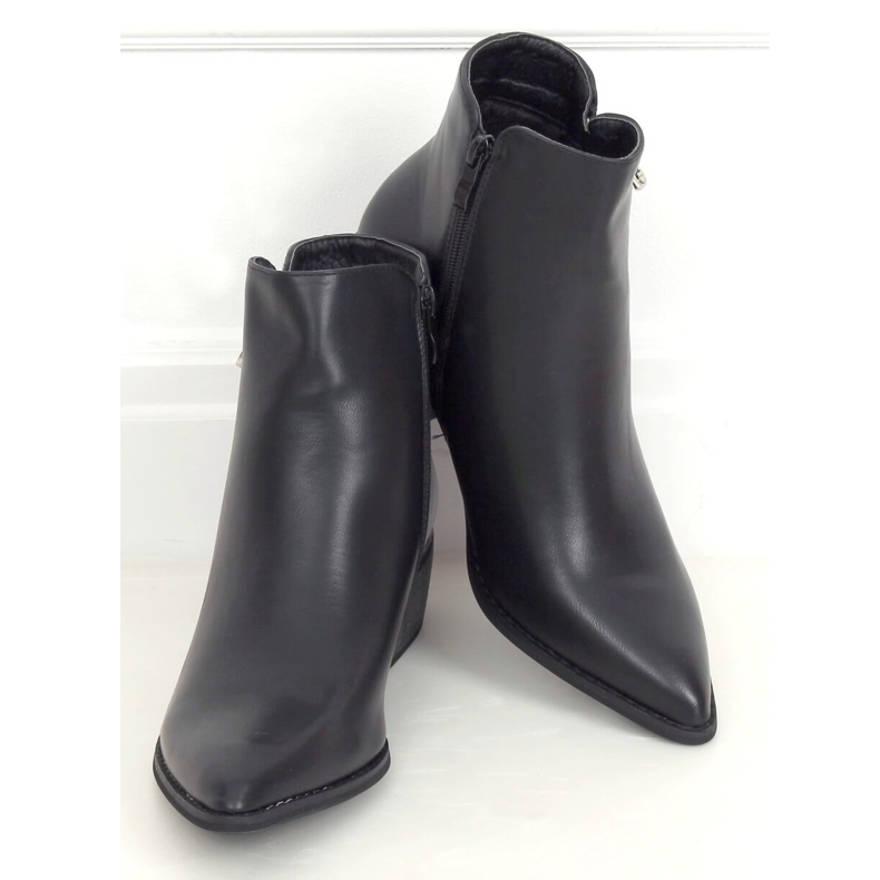 Bottines bouts en amande noir BJ1565-KB Noir le noir 1