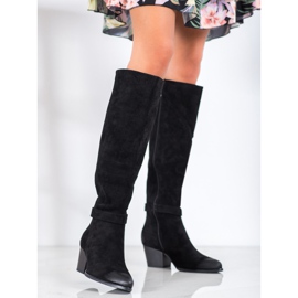 Bottines en daim VINCEZA le noir 2