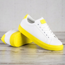 SHELOVET Chaussures à semelle jaune blanche 3