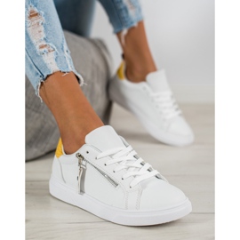 SHELOVET Chaussures de sport avec fermeture éclair blanche 1