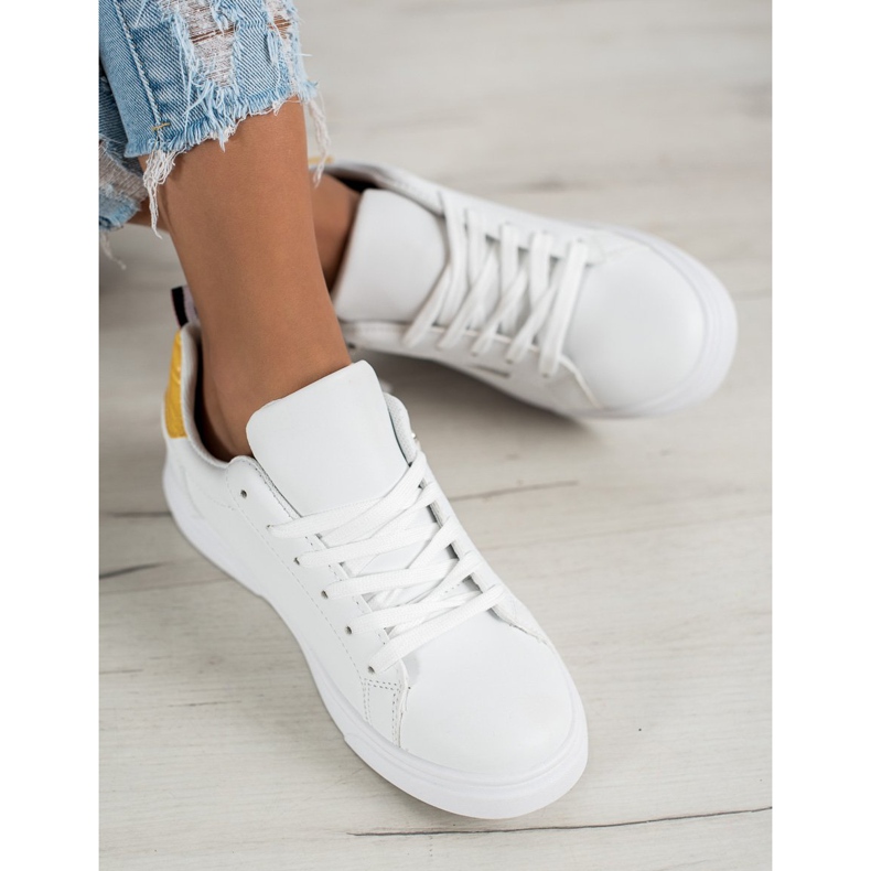 SHELOVET Chaussures de sport avec fermeture éclair blanche 2