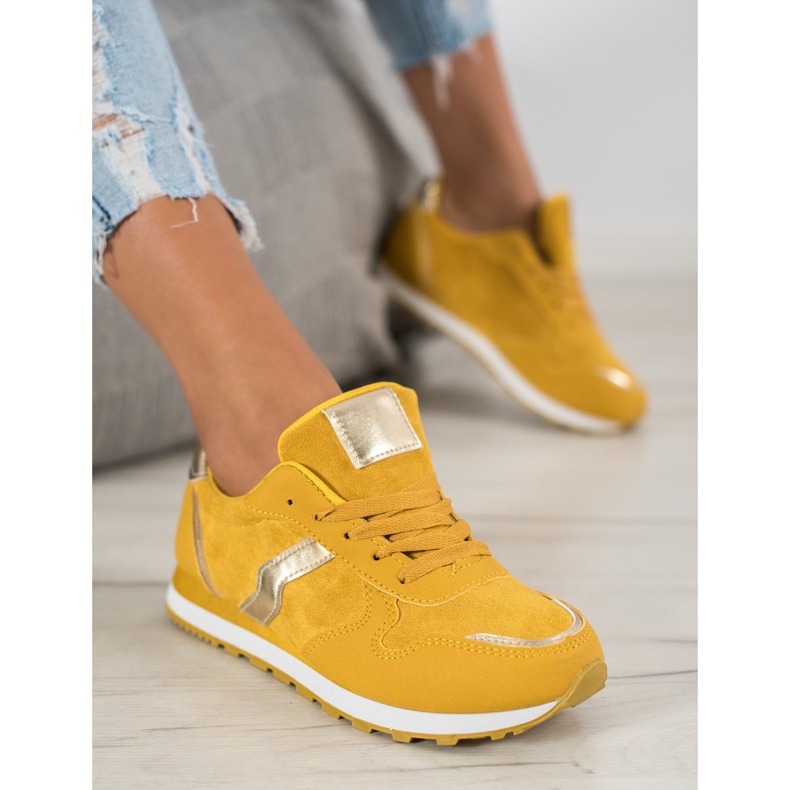 SHELOVET Chaussures de sport moutarde multicolore jaune 2