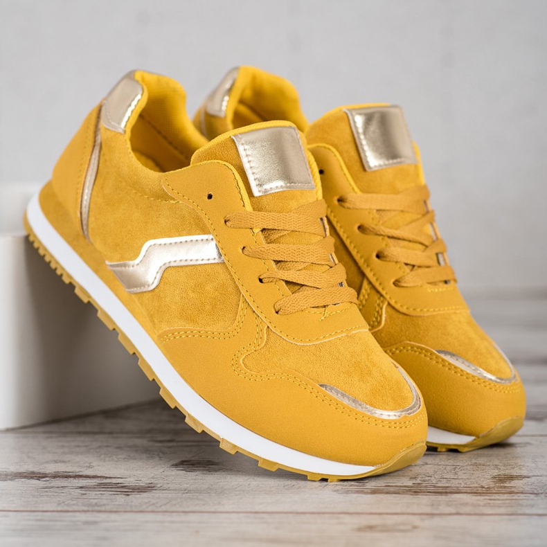 SHELOVET Chaussures de sport moutarde multicolore jaune 1