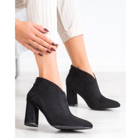 Goodin Bottines à talons en daim le noir 1
