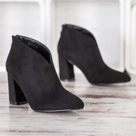 Goodin Bottines à talons en daim le noir 3