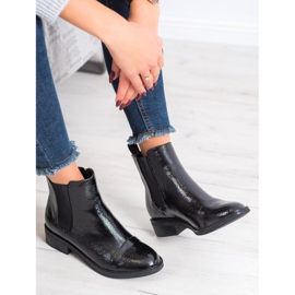 Goodin Bottines Chelsea Laquées le noir 1