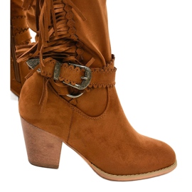Bottes de cowboy en daim camel Kellyn brun 4
