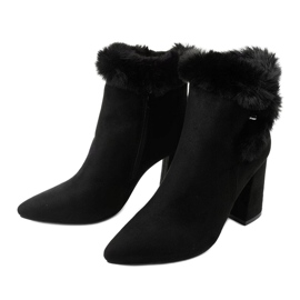 Bottines noires sur un poteau avec une fermeture éclair Helike 2