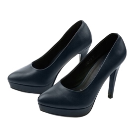Escarpins classiques Jynyss bleu marine 3