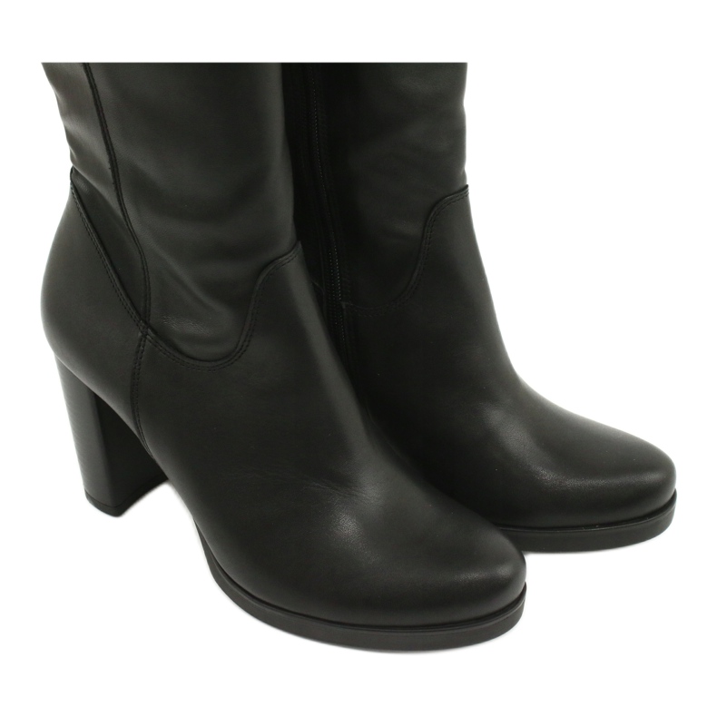 Arka Bottes en cuir sur le pilier Arek 7322 noir le noir 3 Arka Bottes en cuir sur le pilier Arek 7322 noir le noir 3