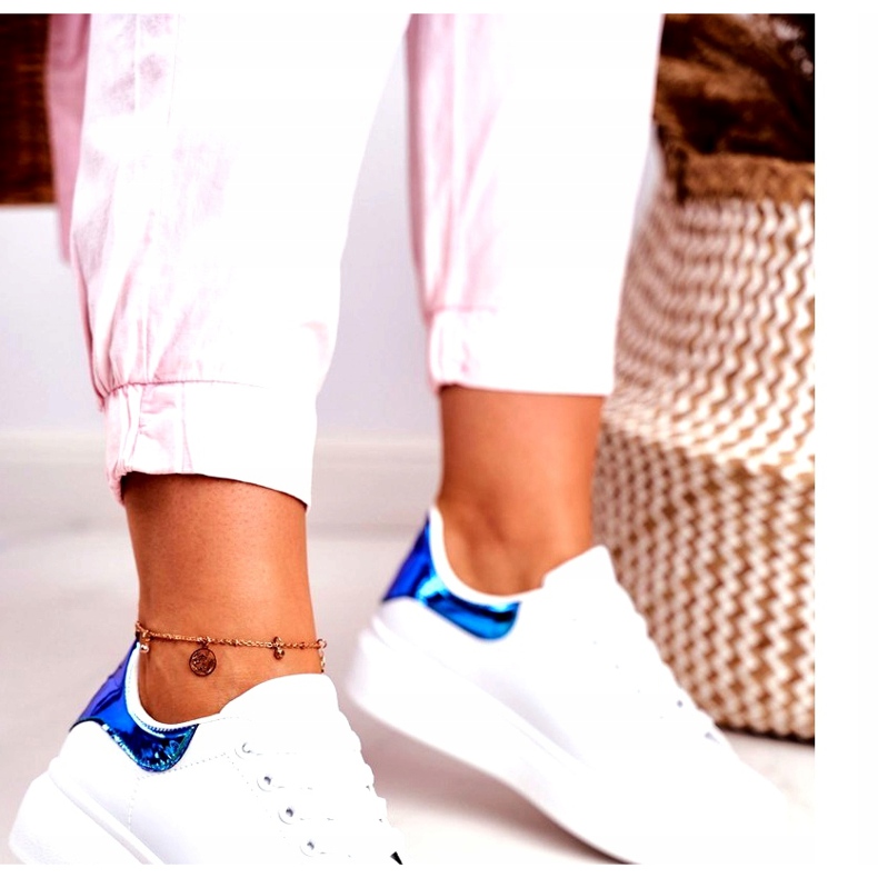 Chaussures de sport pour femmes Lu Boo Blanc Métallique Matilda bleu 2