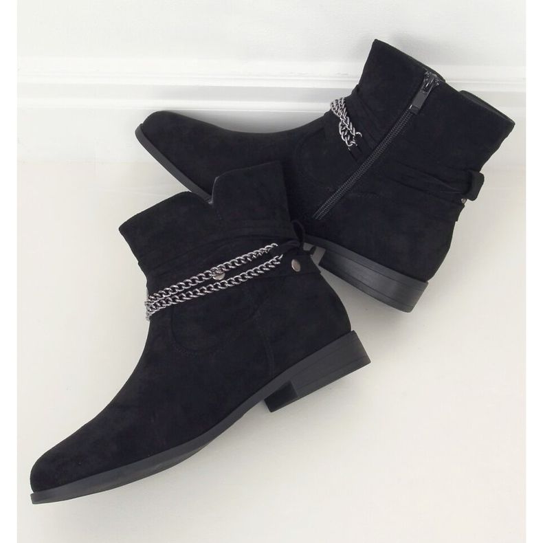 Noir Bottes noires pour femmes 688-201 Noir 1