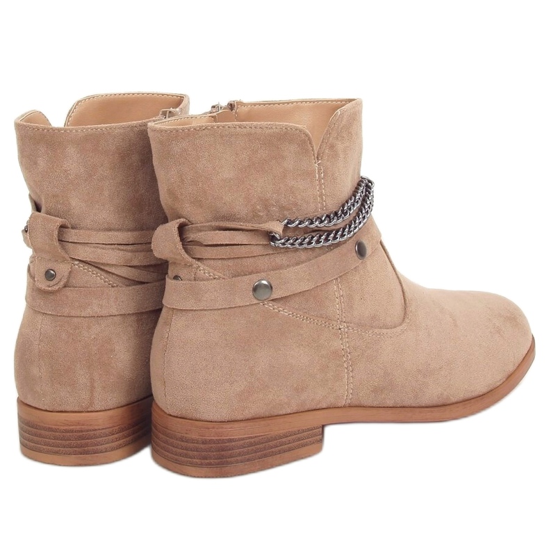 Bottines femme beiges 688-201 Kaki 1