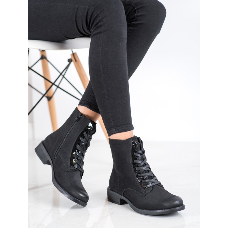 Sergio Leone Bottes confortables pour femmes le noir 1