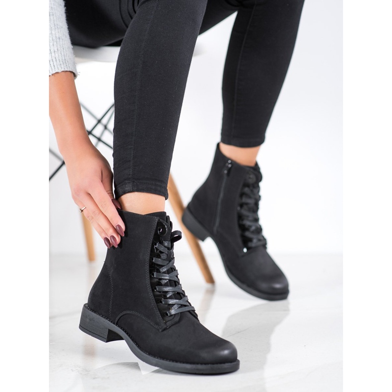 Sergio Leone Bottes confortables pour femmes le noir 2