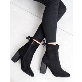 Goodin Bottines en daim à nœud noir 2