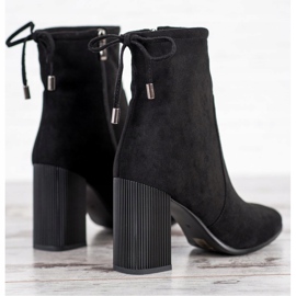 Goodin Bottines en daim à nœud le noir 3