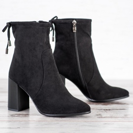 Goodin Bottines en daim à nœud le noir 4