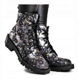 Bottes Femme Cuir Maciejka Fleurs 04869-38 le noir multicolore 4