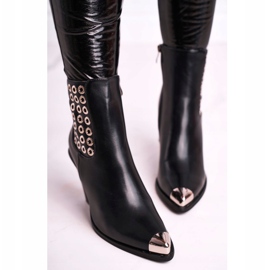 FS1 Bottes hautes pour femmes à bout d'acier noir Only Time 2