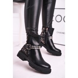HAN Bottines Femme Avec Cubic Zirconia Noir Giuliana le noir 1